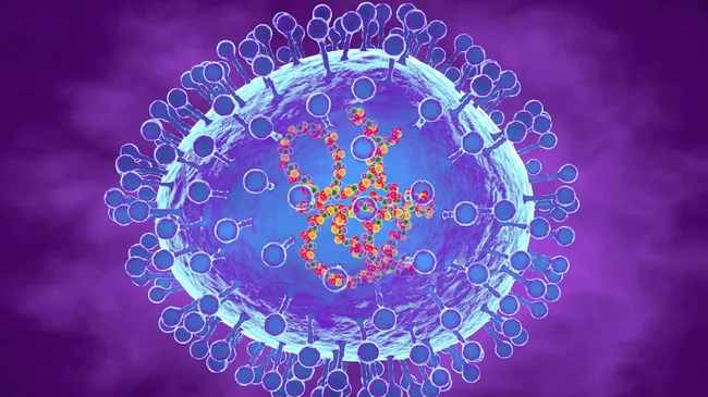 HMPV Virus microscope